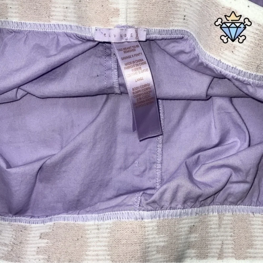 SAVAGE X FENTY LAVENDER GOLD BOXER SHORTS SIZE LARGE LOUNGEWEAR